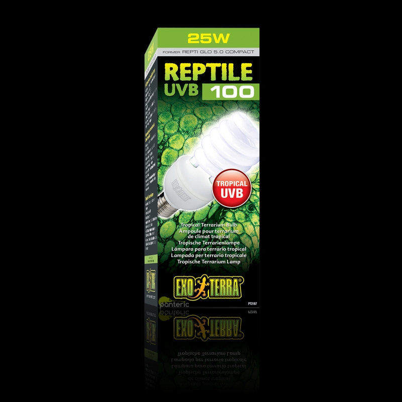 Лампа Exo-Terra Reptile UVB100 (Repti Glo 5.0 Compact), 25Вт