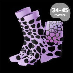 Носки Panteric с фирменным паттерном лиловый цвет - фото - 2